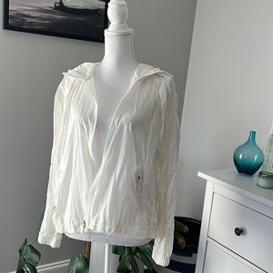 Athleta White Windbreaker Size Extra Small
